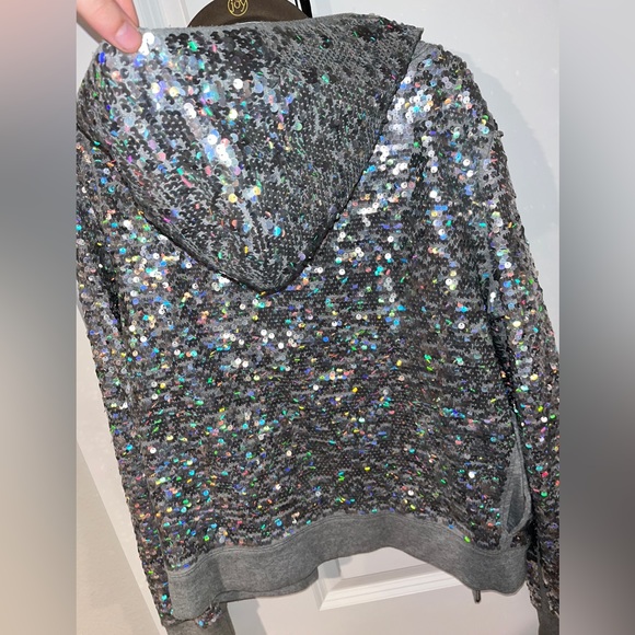 PINK - Victoria's Secret VS PINK Fashion Show 2013 Sequined Hoodie - Size Medium - Picture 4 of 13